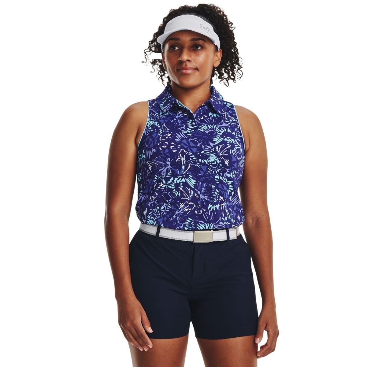 Under Armour Iso-Chill Sleeveless Damen Poloshirt, sonar blue