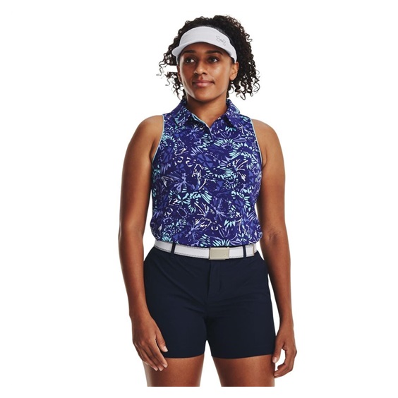Under Armour Iso-Chill Sleeveless Damen Poloshirt, sonar blue