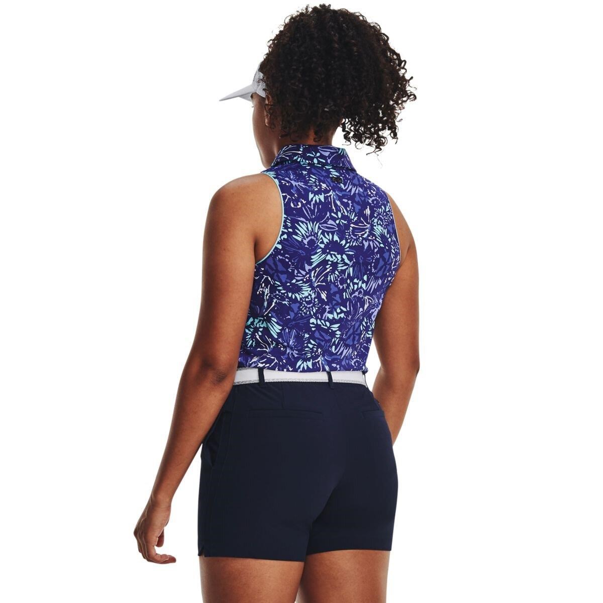 Under Armour Iso-Chill Sleeveless Damen Poloshirt, sonar blue