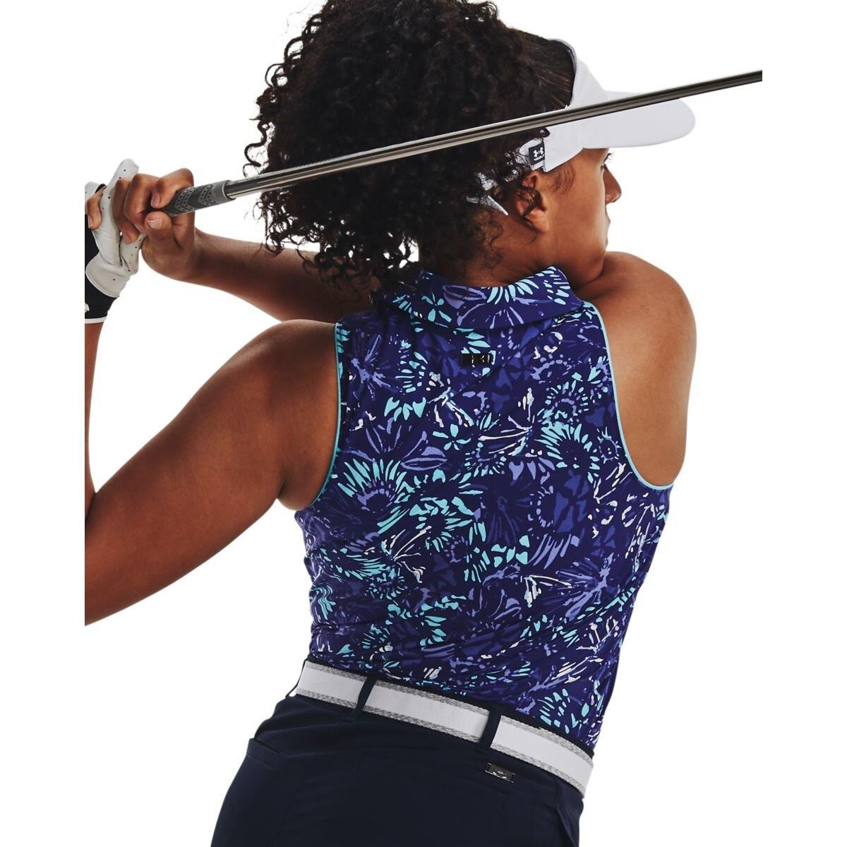 Under Armour Iso-Chill Sleeveless Damen Poloshirt, sonar blue