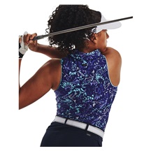 Under Armour Iso-Chill Sleeveless Damen Poloshirt, sonar blue