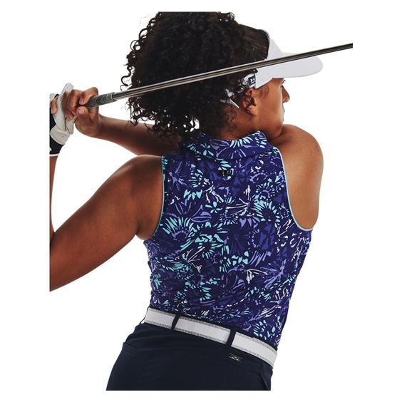 Under Armour Iso-Chill Sleeveless Damen Poloshirt, sonar blue
