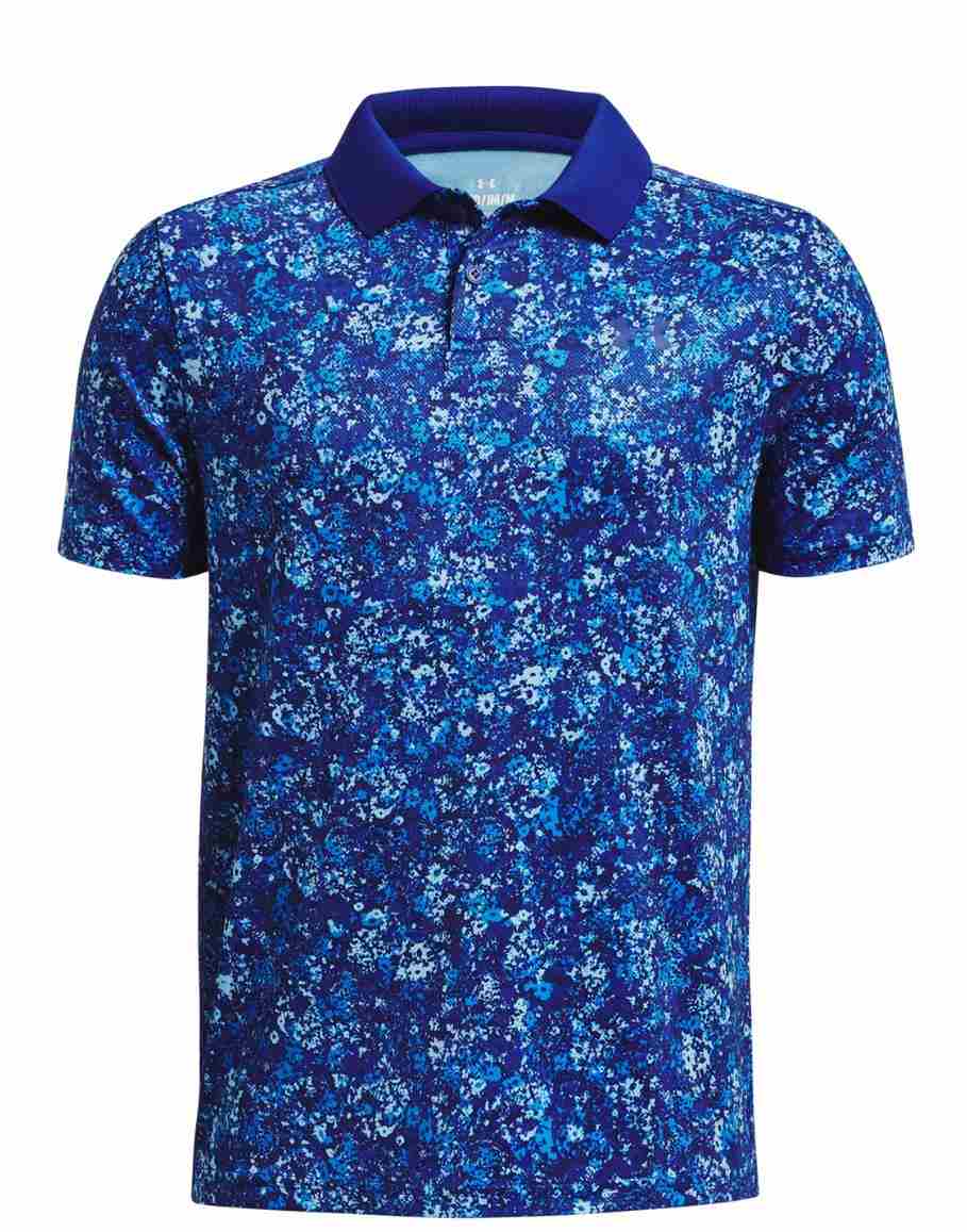 Under Armour Performance Floral Speckle Junior Poloshirt, blau
