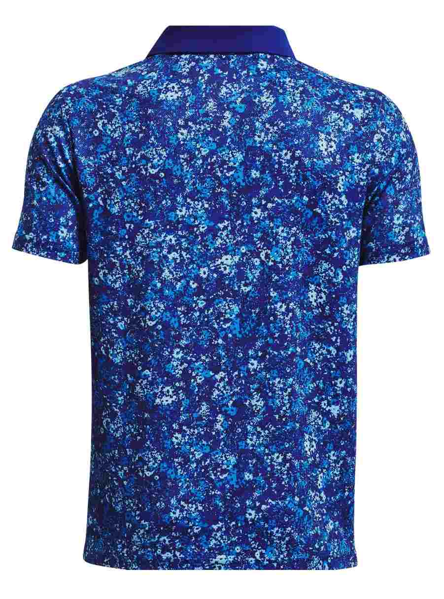 Under Armour Performance Floral Speckle Junior Poloshirt, blau