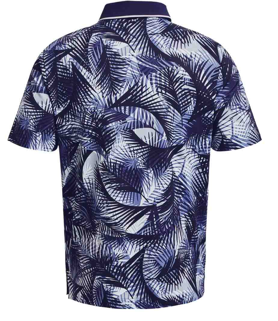 Under Armour Iso-Chill Print Palm Herren Poloshirt, dunkelblau