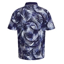 Under Armour Iso-Chill Print Palm Herren Poloshirt, dunkelblau