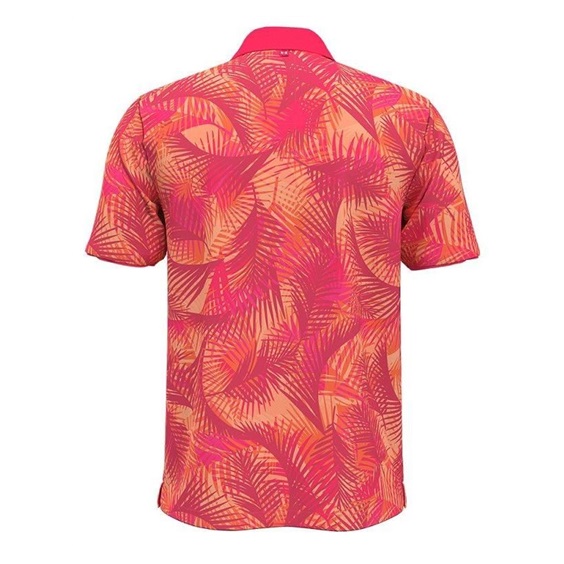 Under Armour Iso-Chill Print Palm Herren Poloshirt, rosa