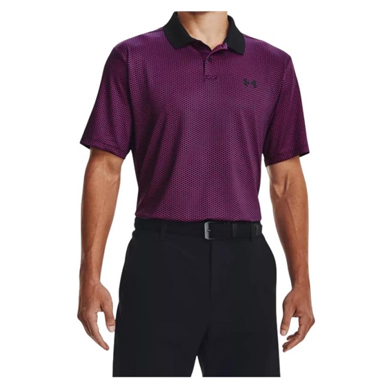 Under Armour Performance 3.0 Printed Herren Poloshirt, schwarz/rosa