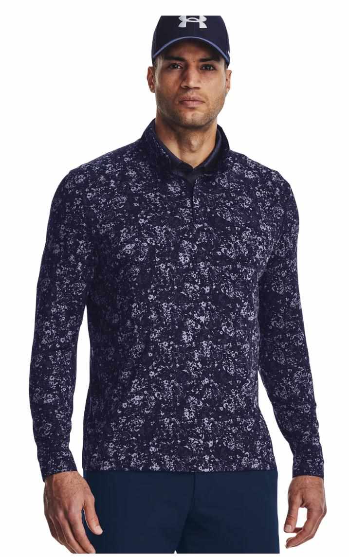 Under Armour Playoff Printed 1/4 Zip Herren Sweatshirt, dunkelblau