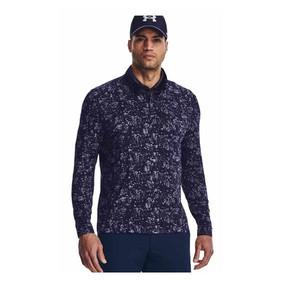 Under Armour Playoff Printed 1/4 Zip Herren Sweatshirt, dunkelblau