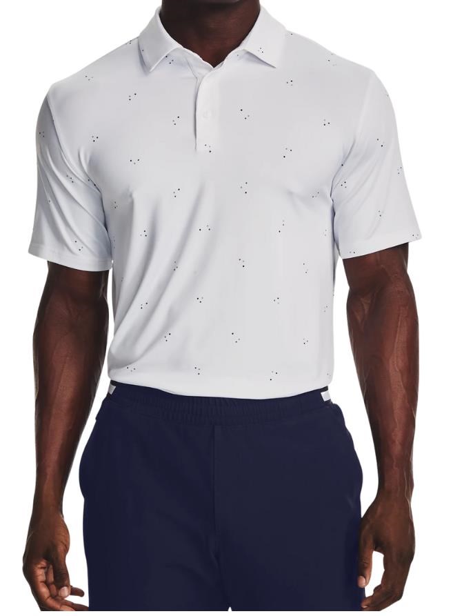 Under Armour Playoff 3.0 Printed Herren Poloshirt, weiss/blau