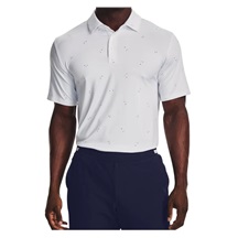 Under Armour Playoff 3.0 Printed Herren Poloshirt, weiss/blau