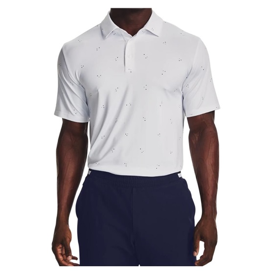 Under Armour Playoff 3.0 Printed Herren Poloshirt, weiss/blau