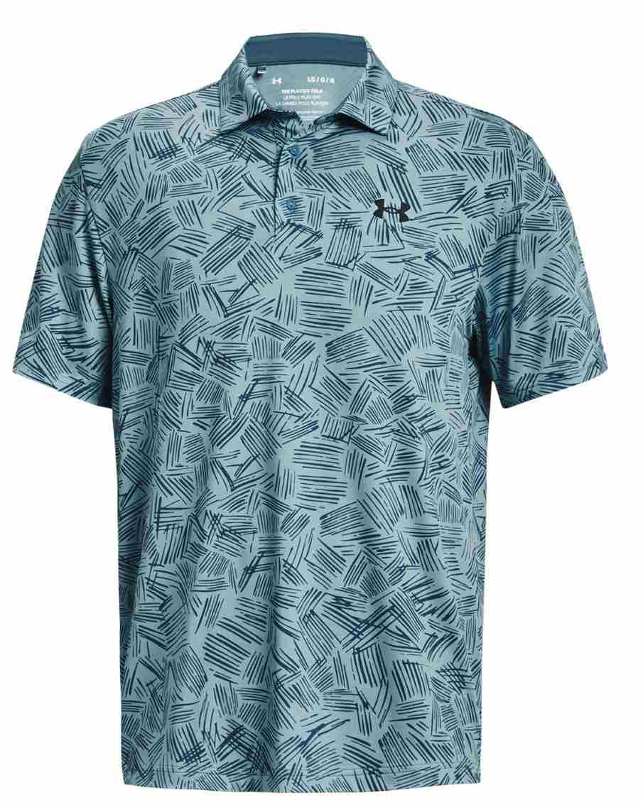 Under Armour Playoff 3.0 Printed Herren Poloshirt, blau