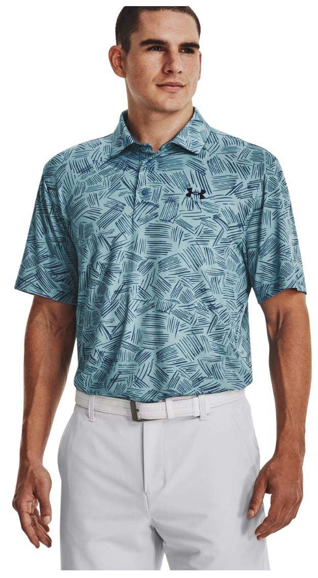 Under Armour Playoff 3.0 Printed Herren Poloshirt, blau
