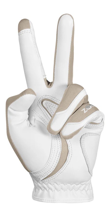 Zoom Hybrid Damen Handschuh, weiss/beige