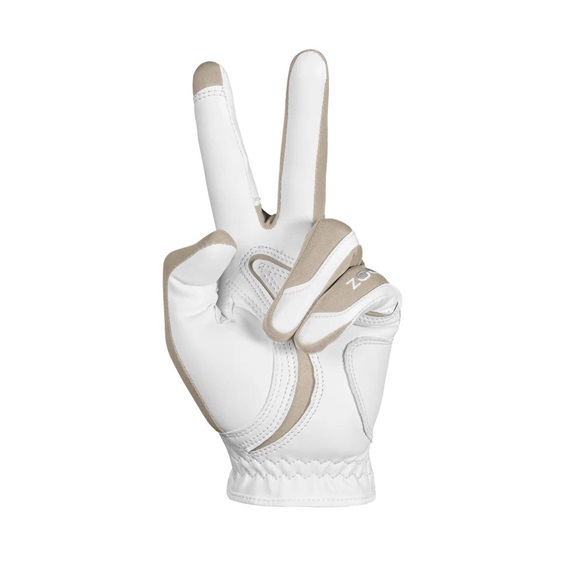 Zoom Hybrid Damen Handschuh, weiss/beige