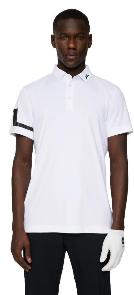 J.Lindeberg Heath Regular Fit Herren Poloshirt, weiss