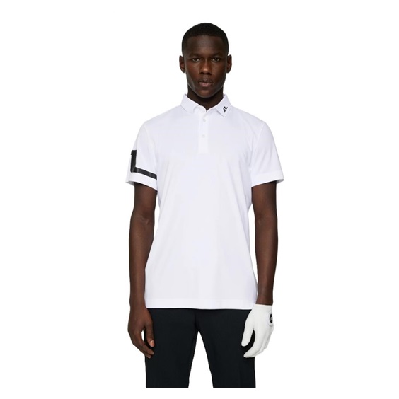 J.Lindeberg Heath Regular Fit Herren Poloshirt, weiss