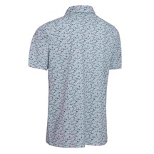 Callaway Allover Flamingo Print Herren Poloshirt, weiss
