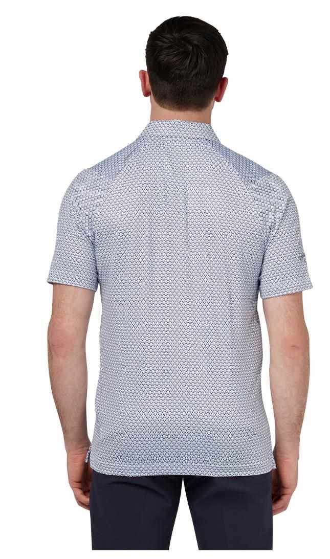 Callaway Trademark Ombre Chev Print Herren Poloshirt, weiss