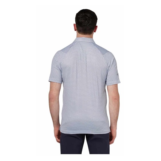 Callaway Trademark Ombre Chev Print Herren Poloshirt, weiss