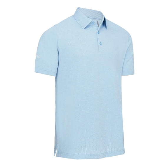 Callaway Heathered Jacquard Herren Poloshirt, blue grotto heather
