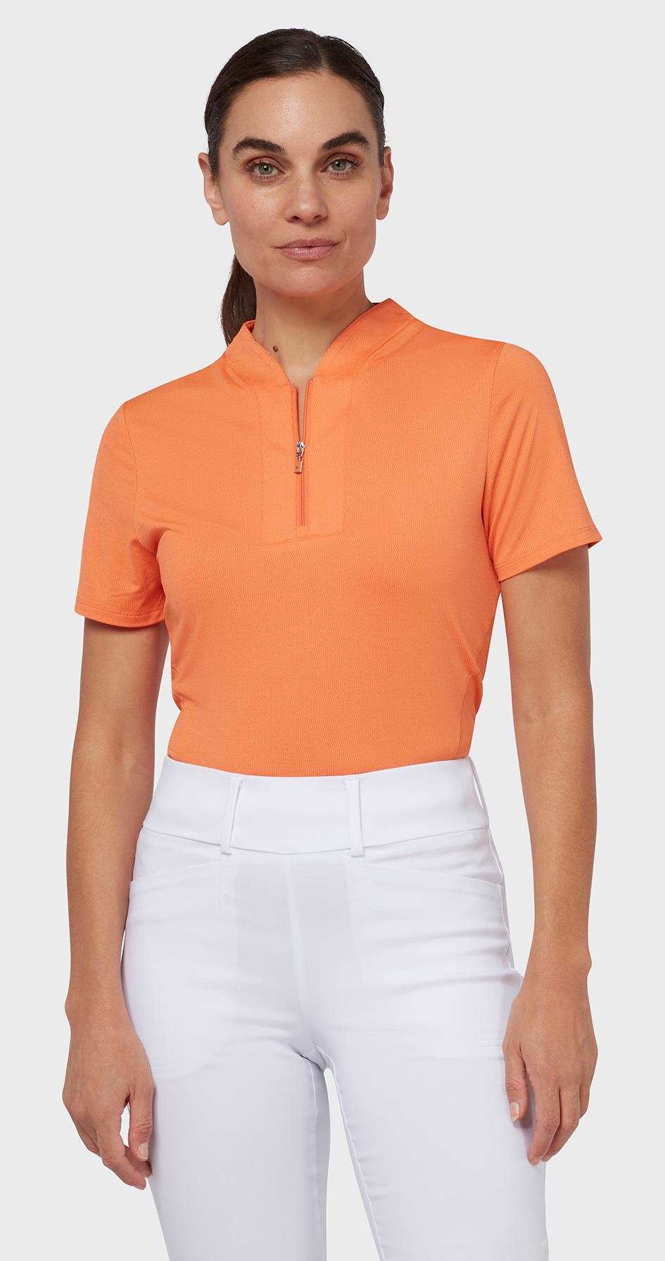 Callaway Tonal Heather Damen Poloshirt, nectarine heather