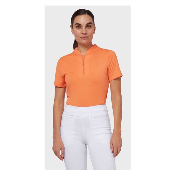 Callaway Tonal Heather Damen Poloshirt, nectarine heather