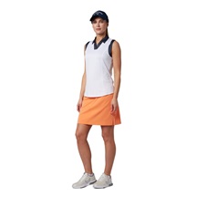 Callaway V-Placket Colorblock Sleeveless Damen Poloshirt, weiss