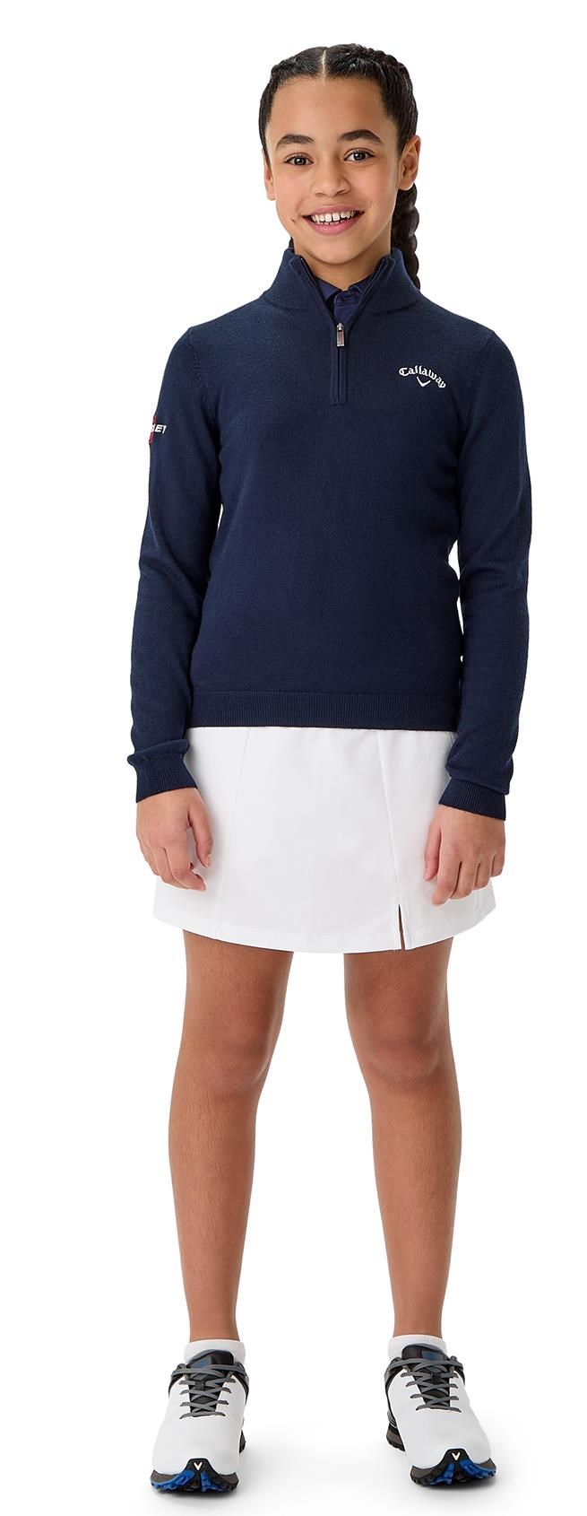 Callaway V-Neck Junior Pullover, dunkelblau