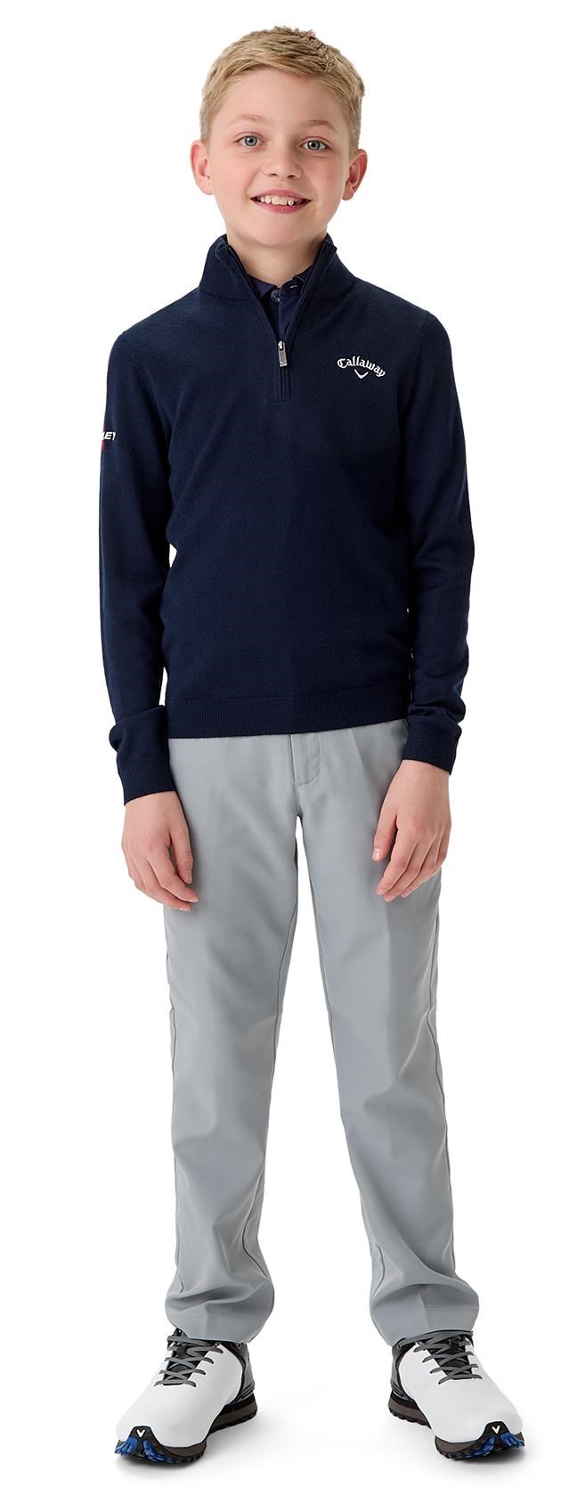 Callaway V-Neck Junior Pullover, dunkelblau