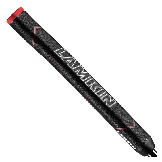 Lamkin SINKFIT Rubber Straight Putter Griff, STANDARD, schwarz/rot