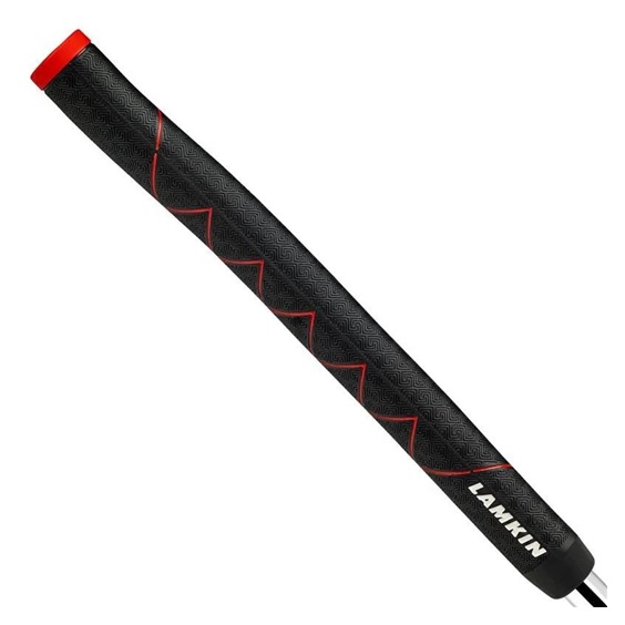 Lamkin SINKFIT Rubber Straight Putter Griff, STANDARD, schwarz/rot