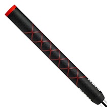 Lamkin SINKFIT Rubber Straight Putter Griff, STANDARD, schwarz/rot