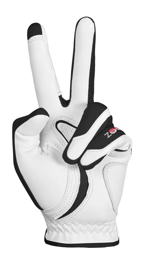 Zoom Hybrid Herren Handschuh, weiss/schwarz/rot