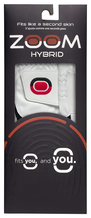 Zoom Hybrid Herren Handschuh, weiss/schwarz/rot