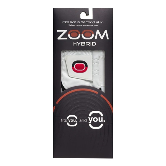 Zoom Hybrid Herren Handschuh, weiss/schwarz/rot