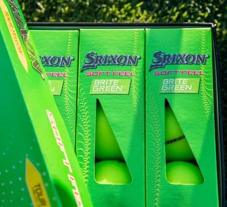 Srixon Soft Feel Brite Golfbälle, grün