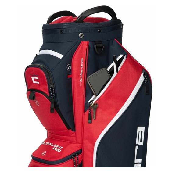 Cobra Ultralight Pro Cartbag, dunkelblau/rot