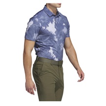 Adidas Key Print Herren Poloshirt, weiss/duneklblau