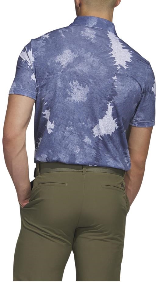 Adidas Key Print Herren Poloshirt, weiss/duneklblau