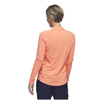 Adidas Solid Quarter Zip Long Sleeve Damen Sweatshirt, coral fusion