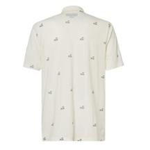 Oakley Golf Flag Pattern Herren Poloshirt, arctic white