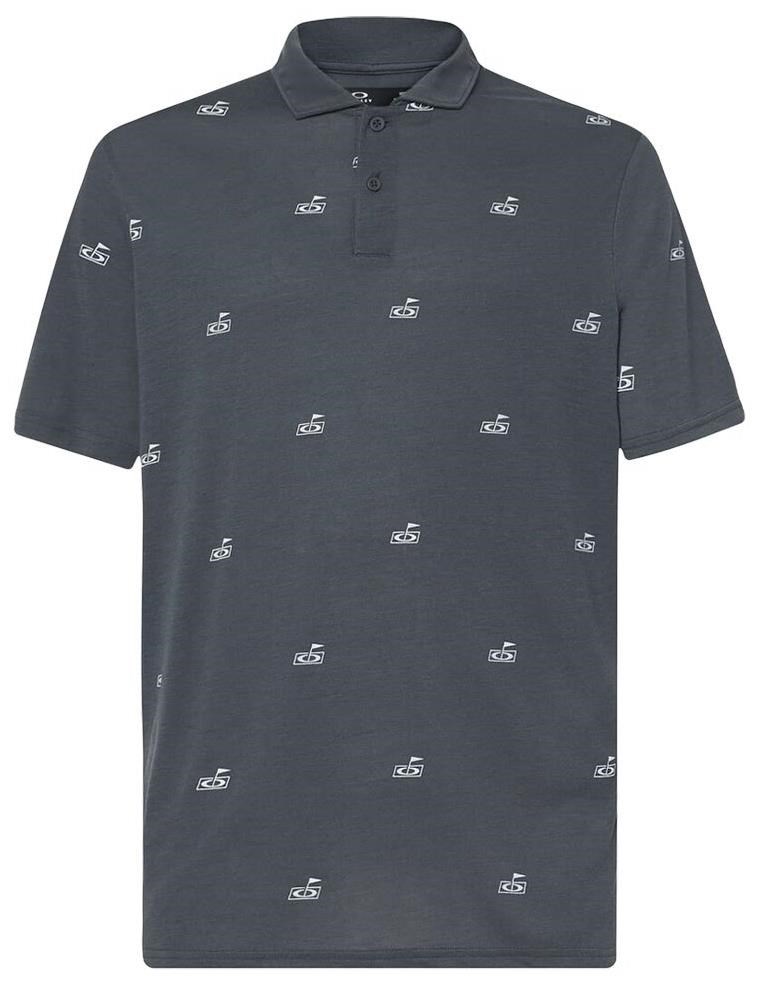 Oakley Golf Flag Pattern Herren Poloshirt, dark slate