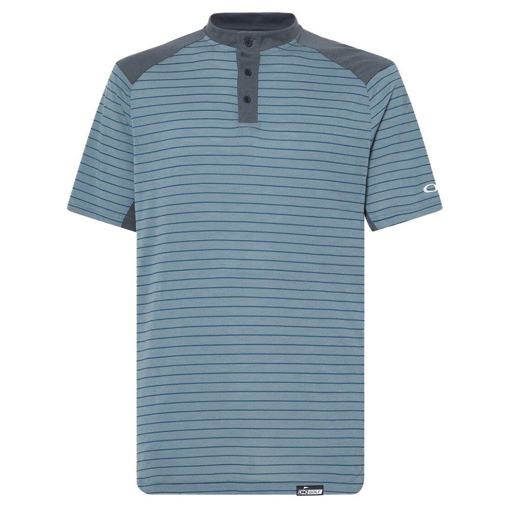 Oakley Fringe Stripe Herren Poloshirt, arctic white