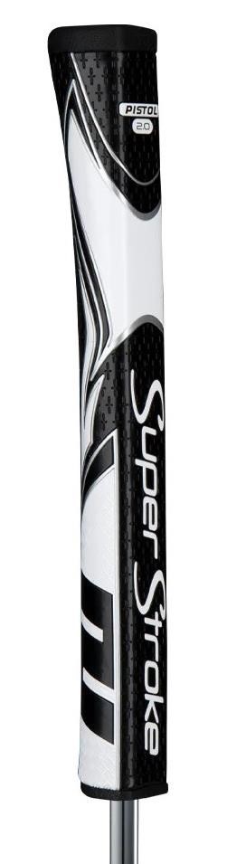 SuperStroke Zenergy Pistol GT 2.0 putter grip, schwarz/weiss