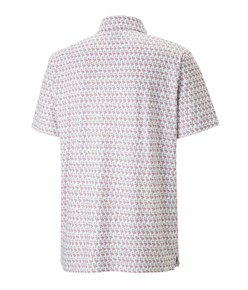 Puma Mattr Flamingo Herren Poloshirt, weiss/rosa