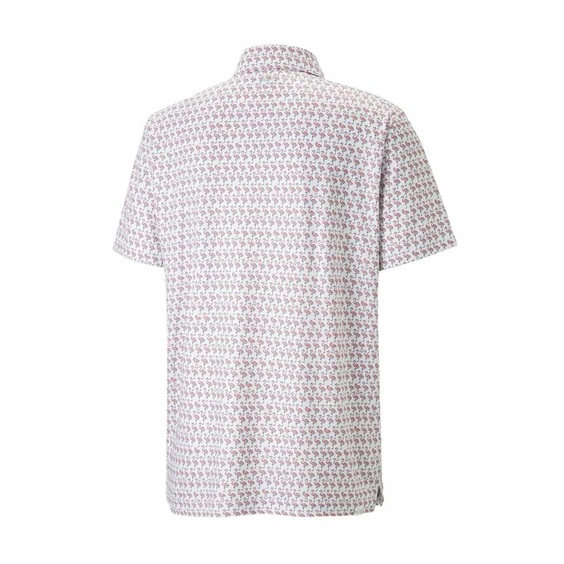 Puma Mattr Flamingo Herren Poloshirt, weiss/rosa