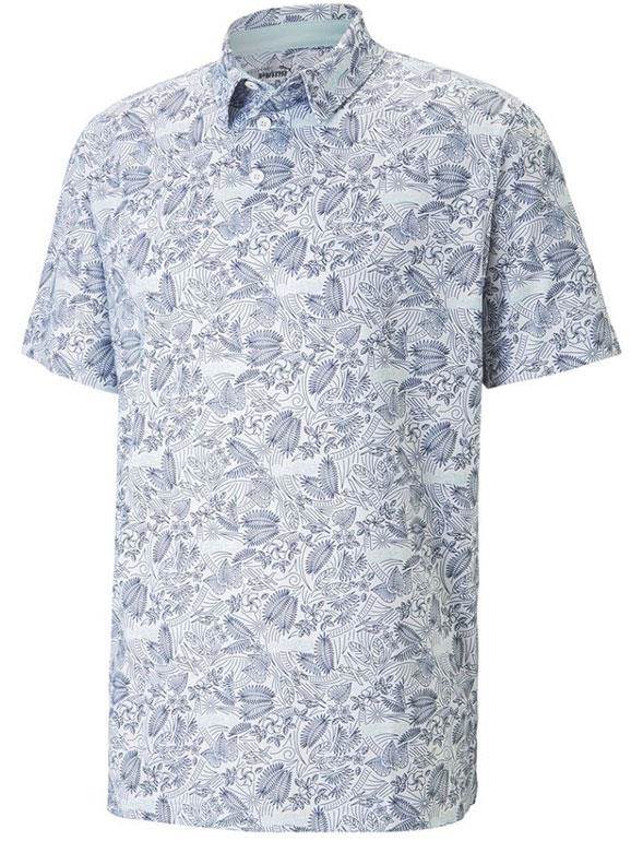 Puma Mattr Seaplanes Herren Poloshirt, weiss/blau